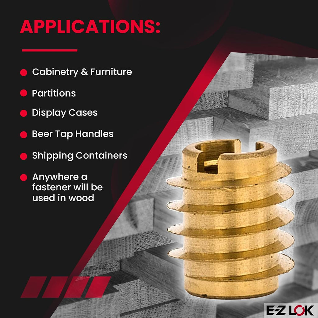 E-Z LOK Knife Thread Insert for Hard Wood, M4-0.7, 0.375 in, 10 ct