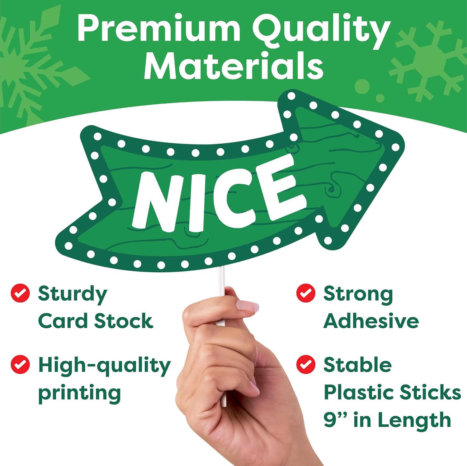 Christmas Photo Booth Props 38pc Set - Christmas Party Decorations, Party Favors, Games & Supplies for Kids Adults