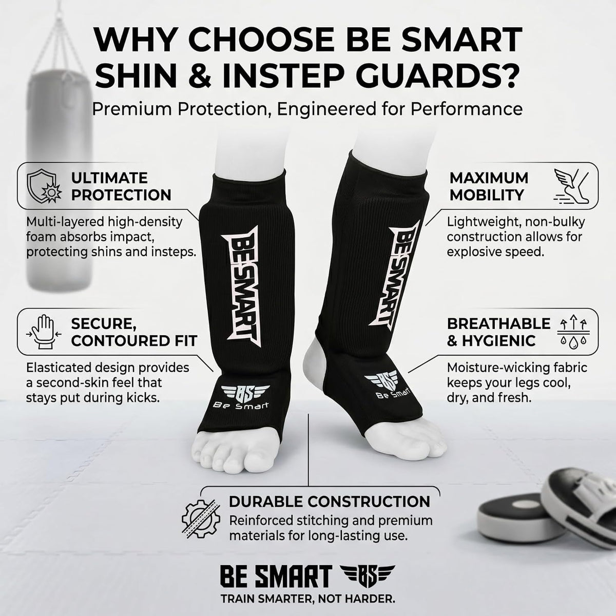 Kids, Adults, Youth, Men and Women Muay Thai MMA Kickboxing Shin Guards, Instep Guard Training, Sparring Protective