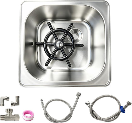 Pitcher Rinser & Glass Rinser for Kitchen Sink, 6.3" x 6.7" x 2.7"