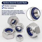 360Pcs Metric Hex Nut & Lock Nuts Assortment Kit (M3-M12) Hardware Nut