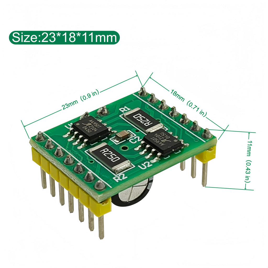 Yuuhseel 2‑Pack A4950 Dual‑Channel DC Brushed Motor Driver Board, Pre‑Soldered Pins, Compatible with Arduino, Raspberry Pi, ESP32