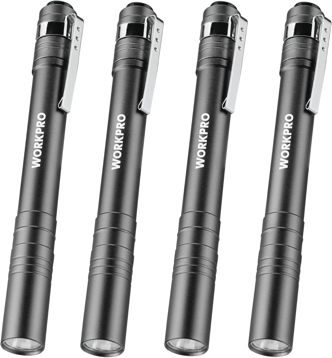 LED Pen Light, Aluminum Pen Flashlights, Pocket Flashlight with Clip for Inspection, Emergency, Everyday, 2AAA