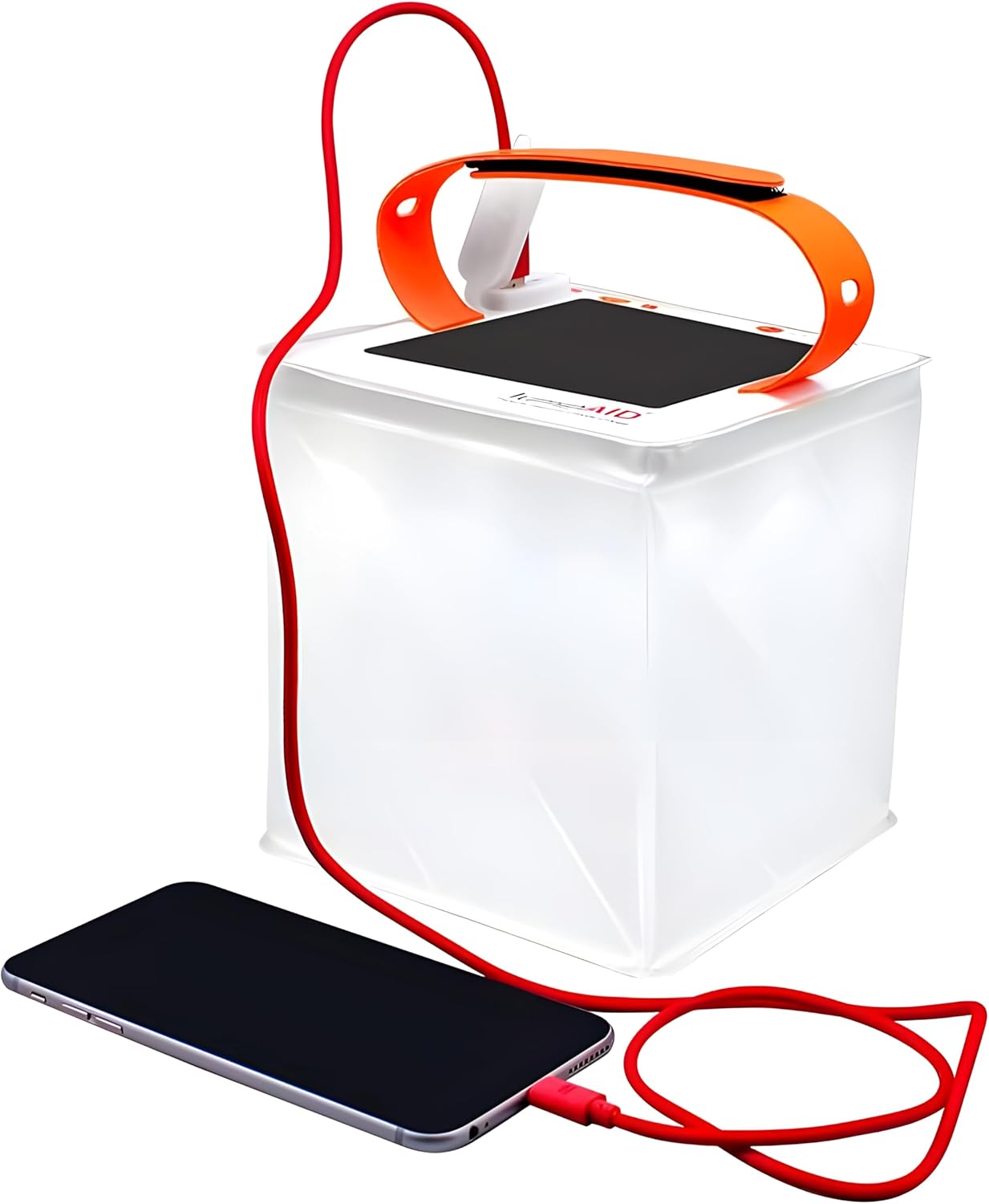 2-in-1 Solar Camping Lantern and Phone Charger - Inflatable LED Lamp for Camping, Hiking and Travel - Emergency Light
