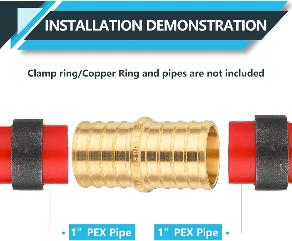 10Pack Seelink PEX Fittings 1" Straight Coupling(PEX1807010-10)