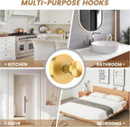 BKV Suction Cup Hooks for Shower,Gold,4 Pack