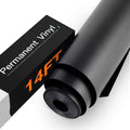 Matte Black Permanent Vinyl Roll, 12" x14FT, for Car Decals & Signs | Waterproof, Easy to Weed & Cut, Compatible with