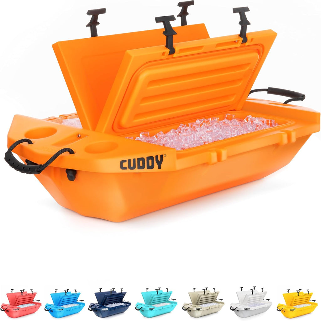 CUDDY Floating Cooler and Dry Storage Vessel for Land & Water – 40QT– Great for River, Beach, Kayak, Pool, & Lake