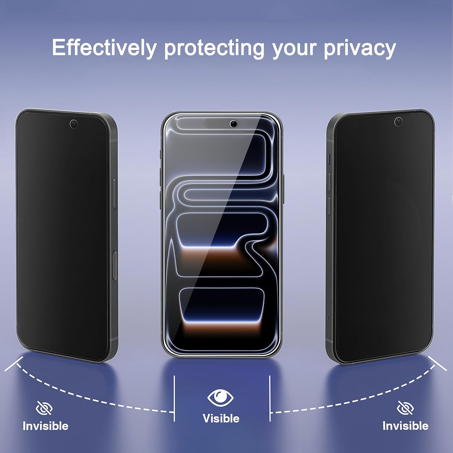 3 Pack for iPhone 17 Pro Privacy Screen Protector [6.3 inch] with installation frame, Anti Spy Private Tempered Glass