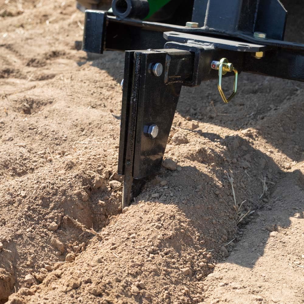 Hitch-Mounted Ripper, Cat 0 & Cat 1 Tractor/ATV/UTV Compatible, Fits 2in Hitch Receivers, Two Height Adjustments