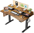 47.2"×27.6" Standing Desk with Storage Drawers, Adjustable Height Computer Table with Monitor Shelf, Home Office Desk