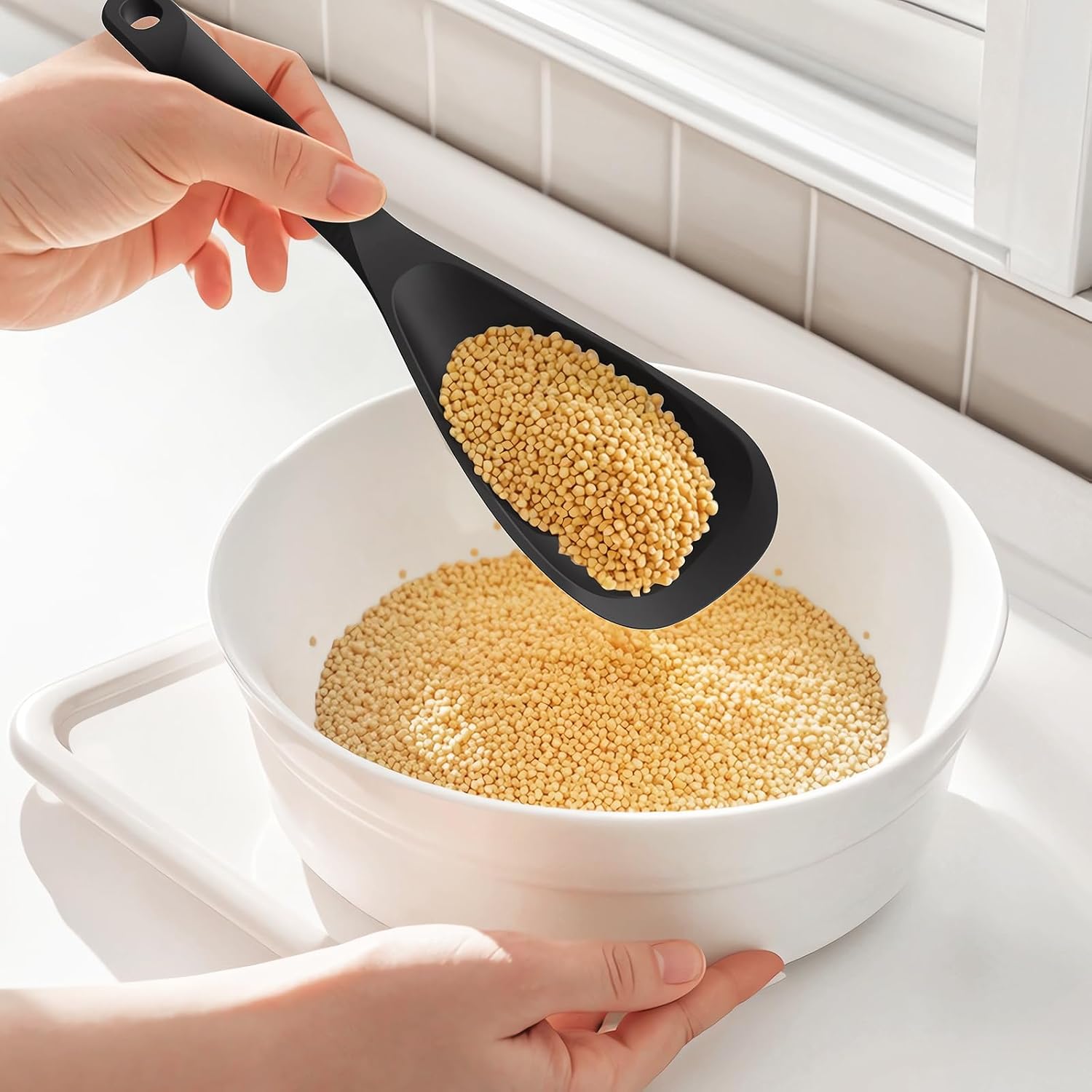 Silicone Cooking Utensils Set - 600°F Heat Resistant, Nonstick Kitchen Utensil Set with Spatulas, Spoons, Whisk