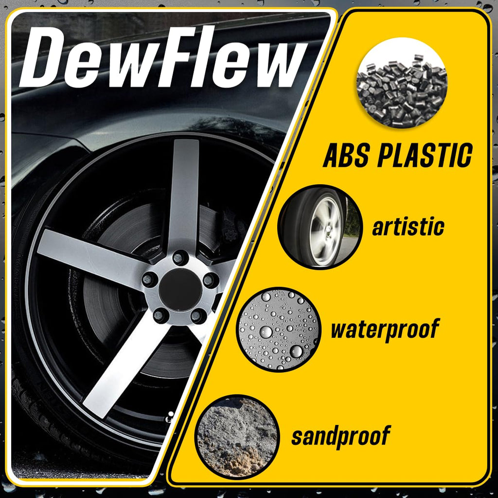 67.5mm 2.66" Black Wheel Center Caps for Ford Mustang 2005-2014
