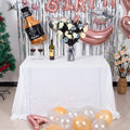 White Sequin Tablecloth, Glitter Table Cover 60x102 Inch Rectangle