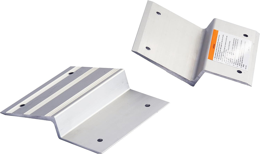 Aluminum Ramp Top Kit 2 Pack Turns 2x8 Boards into Utility Loading Ramps 1400 lb Capacity with Non‑Skid Surface and