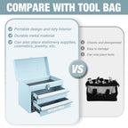 Portable Mini Metal Tool Box with 2 Drawers