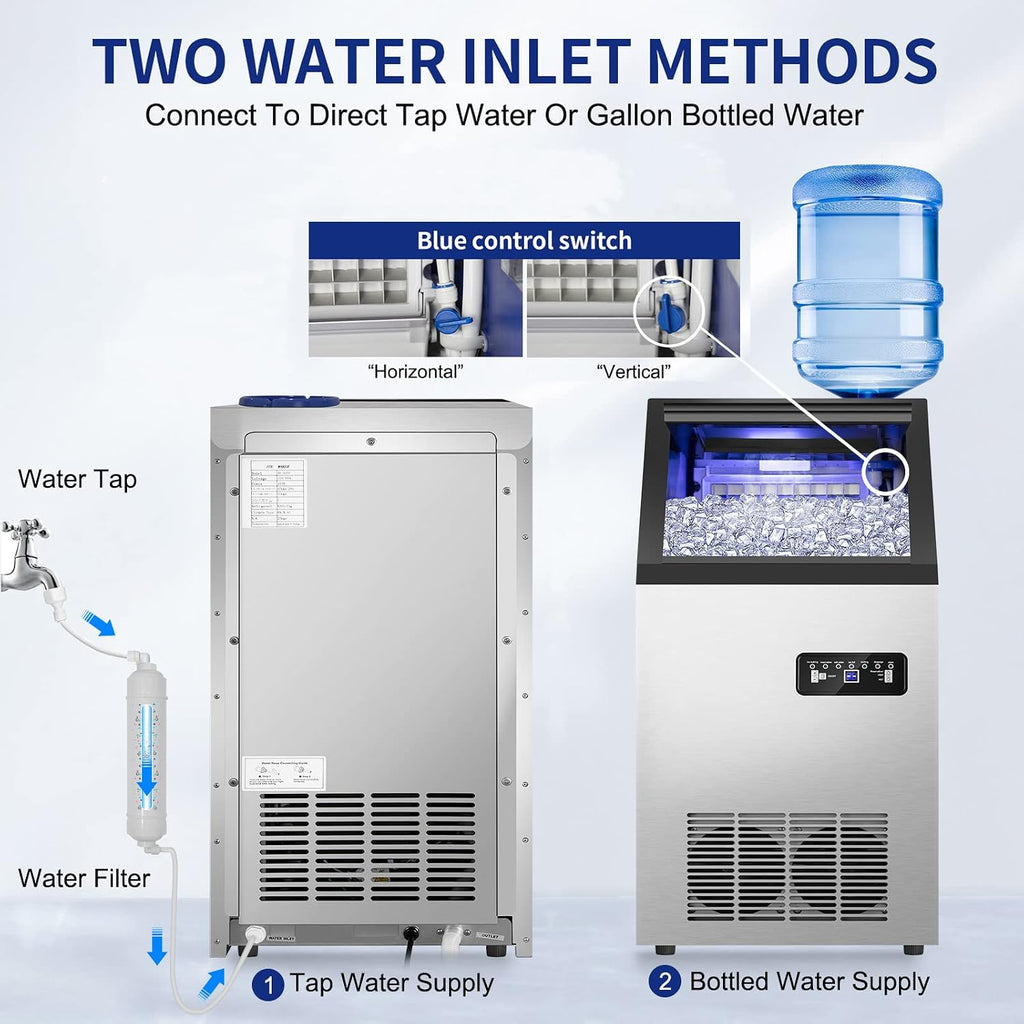 Commercial Ice Maker Machine 120Lbs/24H with 35Lbs Capacity