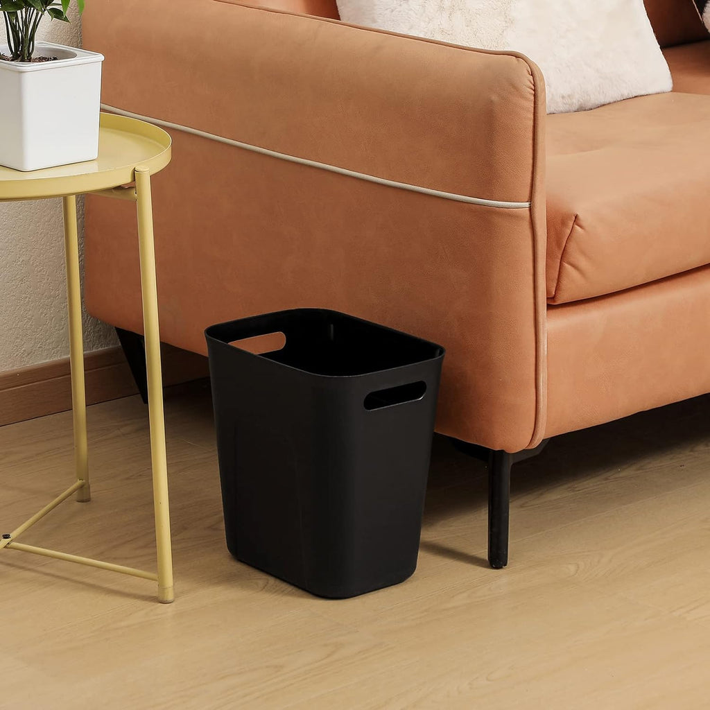 Plastic Small Trash Can Wastebasket, Garbage Container Basket for Bathrooms, Laundry Room, Kitchens, Offices, Kids