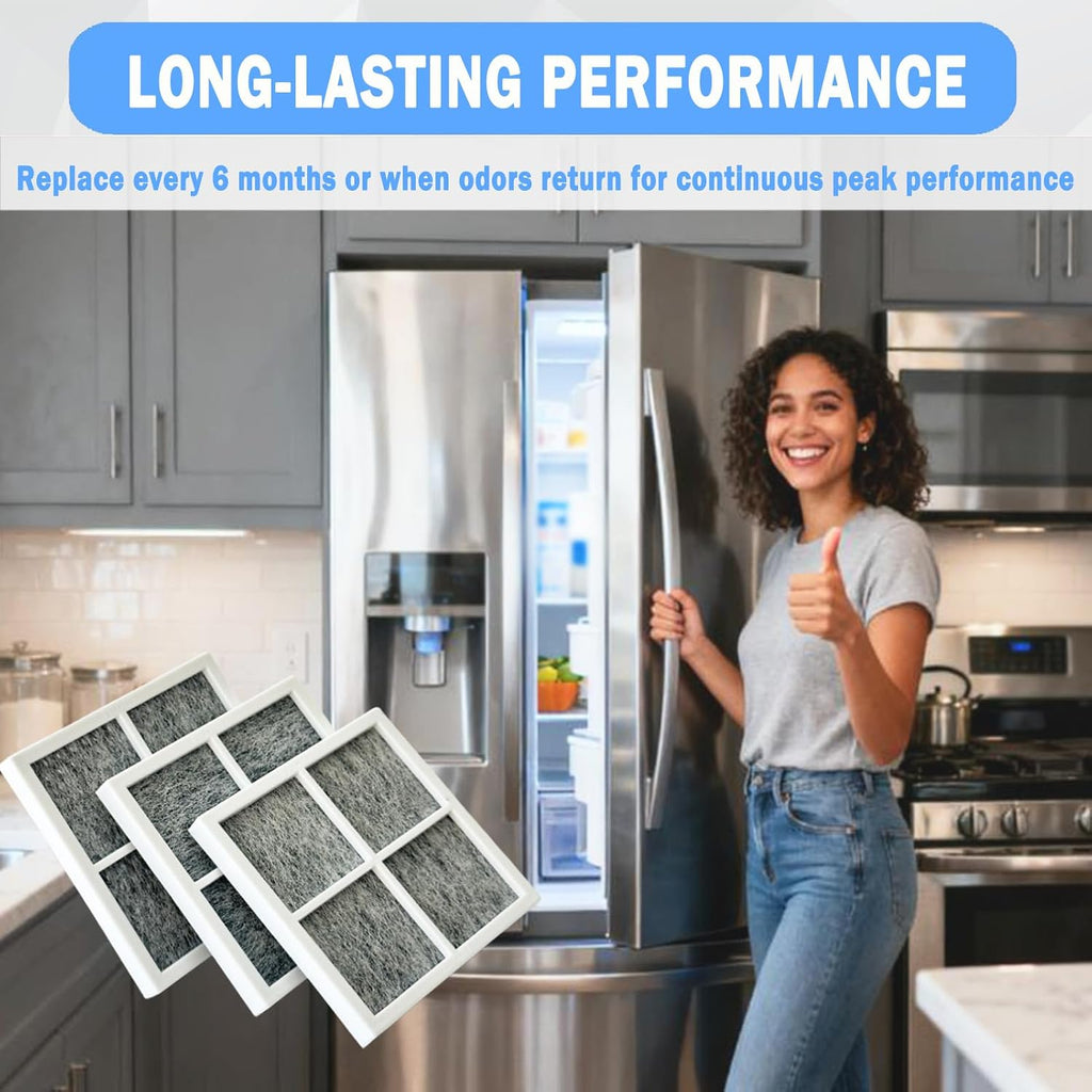 3 Pcs Refrigerator Air Filter for LG LRFVC2406S, LRMVC2306S, LFXS28596D
