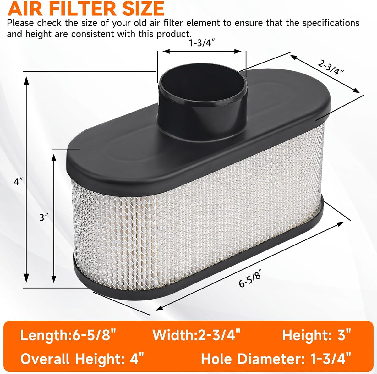 ANWTOTU FR691V Air Filter for Kawasaki 11013-0752 11013-0813(2)