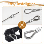 285PCS 8 Sizes Aluminum Crimping Loop Sleeve Cable Crimps, 3/64'' 1/16'' 5/64'' 3/32'' 1/8'' 5/32'' 3/16'' 1/4'' Cable Ferrules Kit DD042