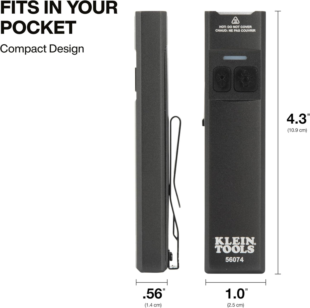 KLEIN TOOLS 56074 EDC Pocket Flashlight with Green Laser, Three Brightness Modes up to 1000 Lumens with Turbo Mode