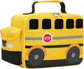 3D School Bus Lunch Box for Kids, Insulated Toddler Lunch Bag for Boys, Preschool, Daycare and Kindergarten, Reusable