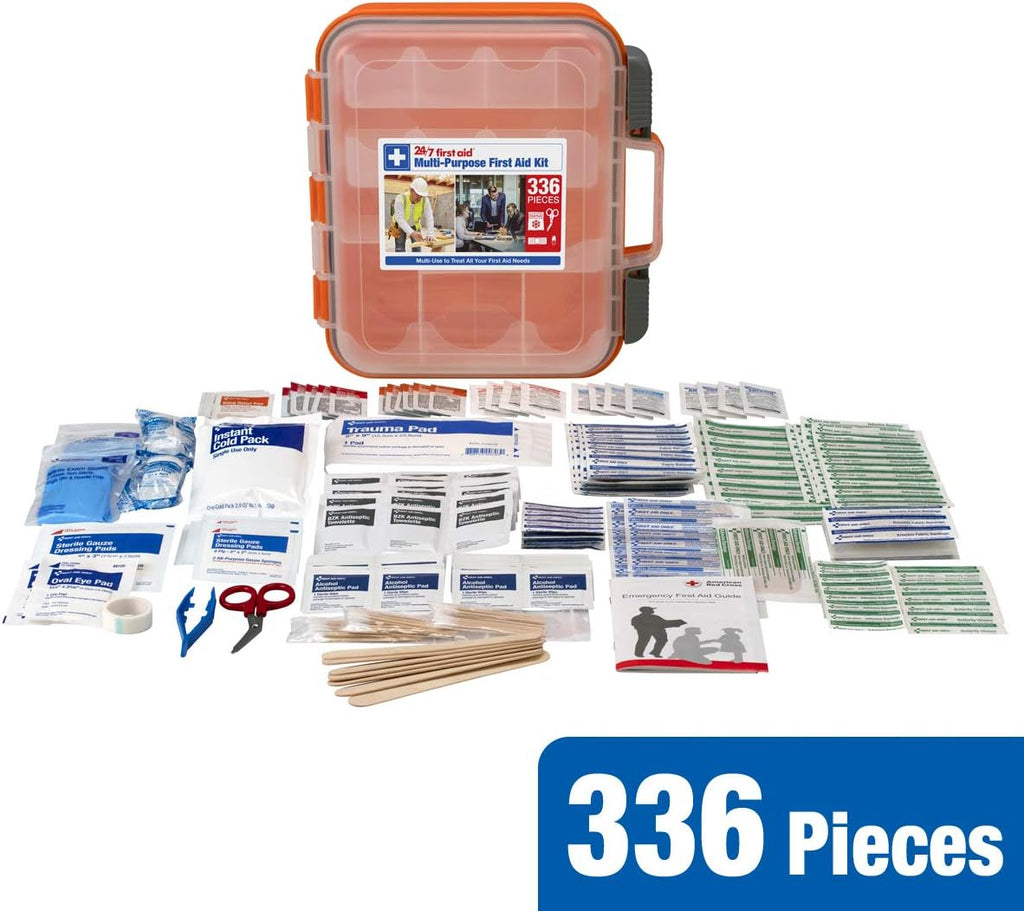 OSHA Compliant First aid Kit, All-Purpose 100-Person Emergency First Aid Kit for Business, Home, and Car in Plastic
