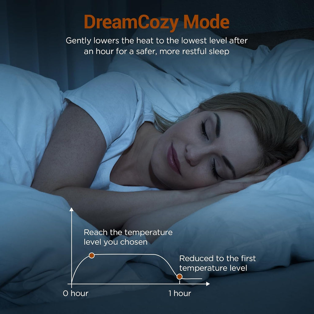 Heated Mattress Pad Twin Size, Foot Temp Diff Design & Preheat Function & Smart Downshift, Water-Resistant Bed Heater