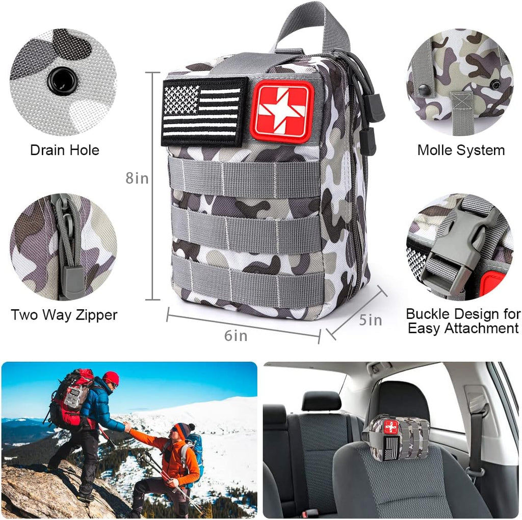 Survival Kit, 251 Pcs Survival Gear Emergency Supplies First Aid Kit | Emergency Survival Kit Camping Essentials