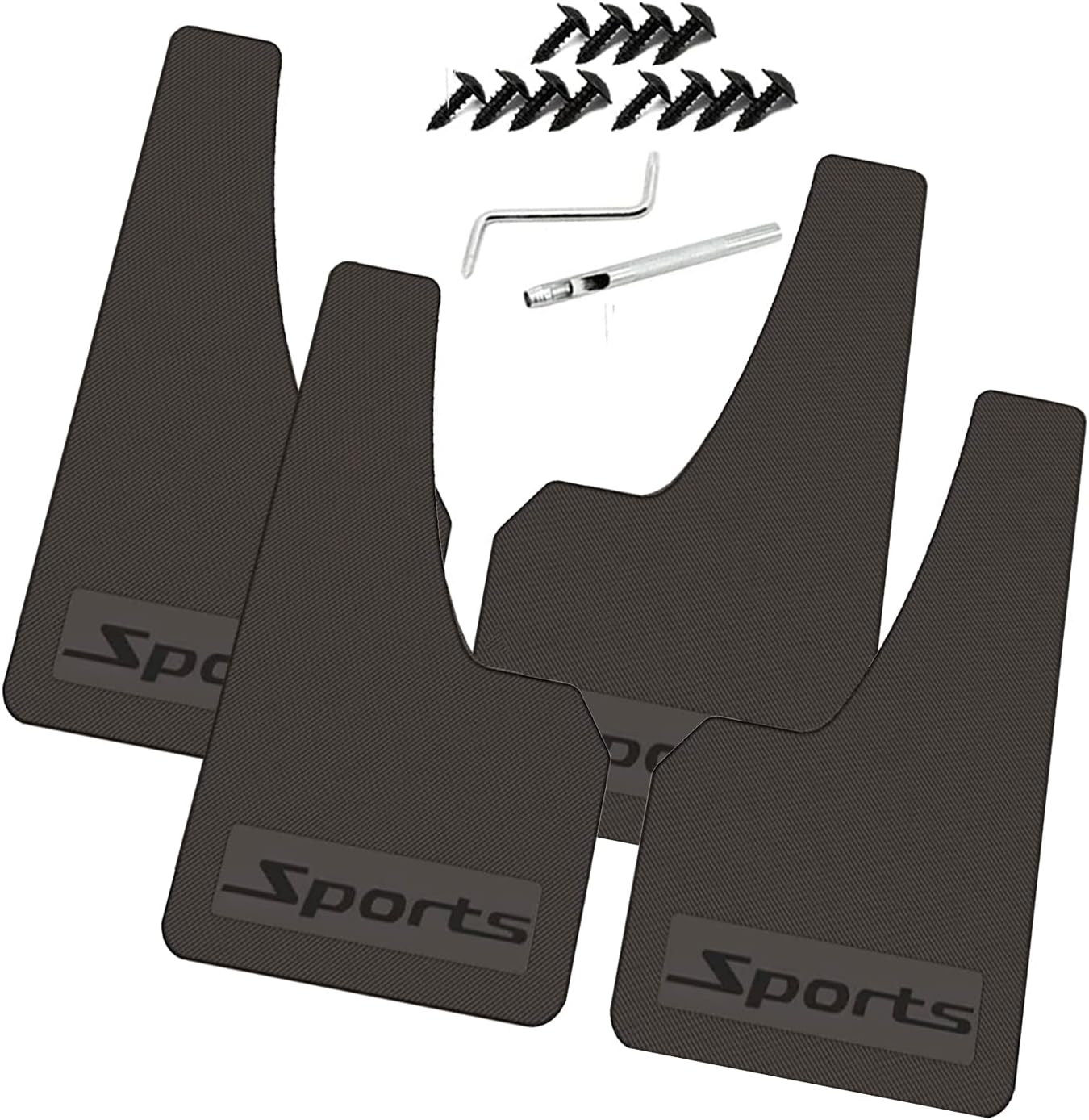 Standard Size Universal Soft Glue Heavy Duty Splash Guards Mud Flaps Fenders - Dirt/Slush Protection,4 Pcs Front/Rear