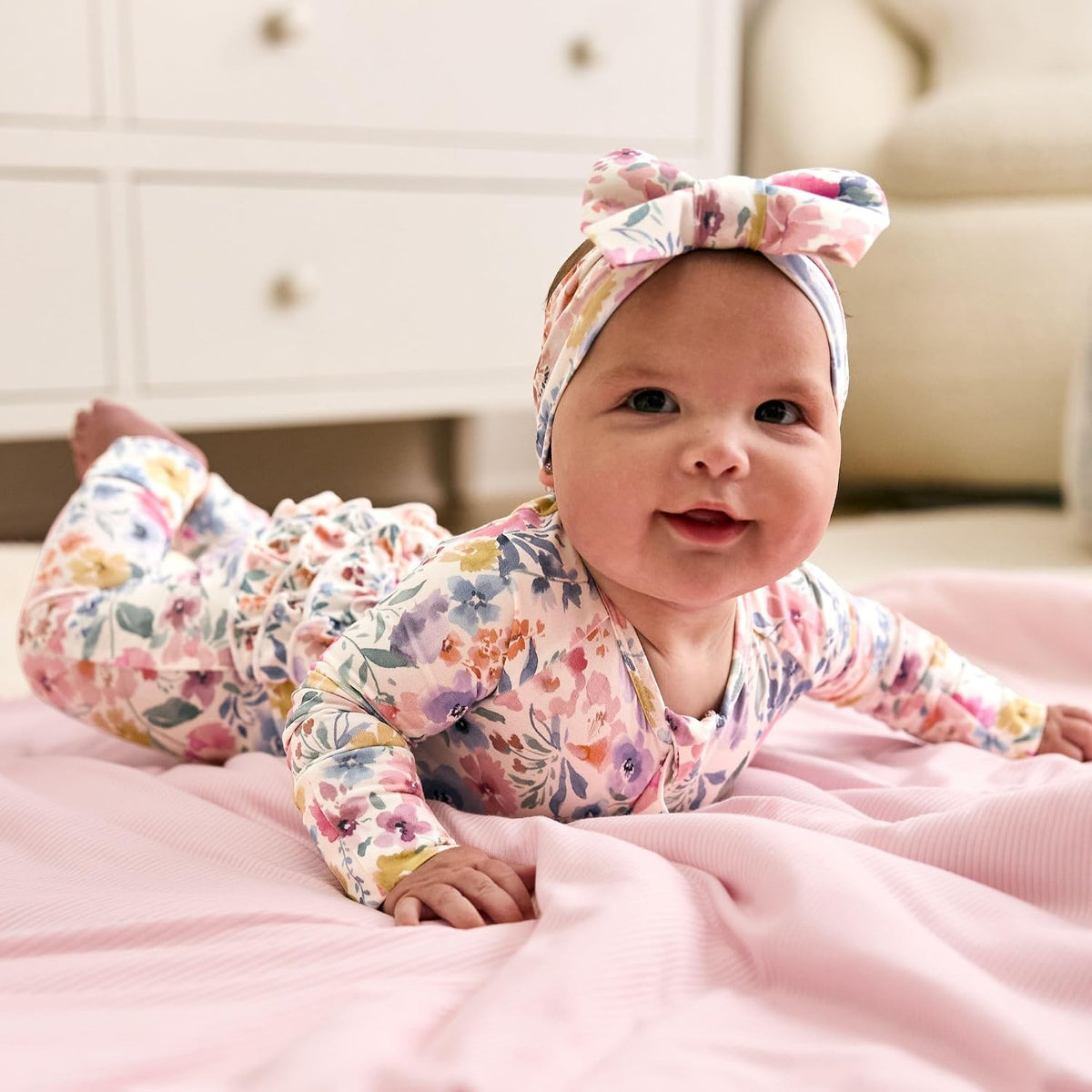 Ruffle Zippy, Pajamas, Viscose from Bamboo Baby Pajamas, Girls Sleepers, 2-Way Zipper