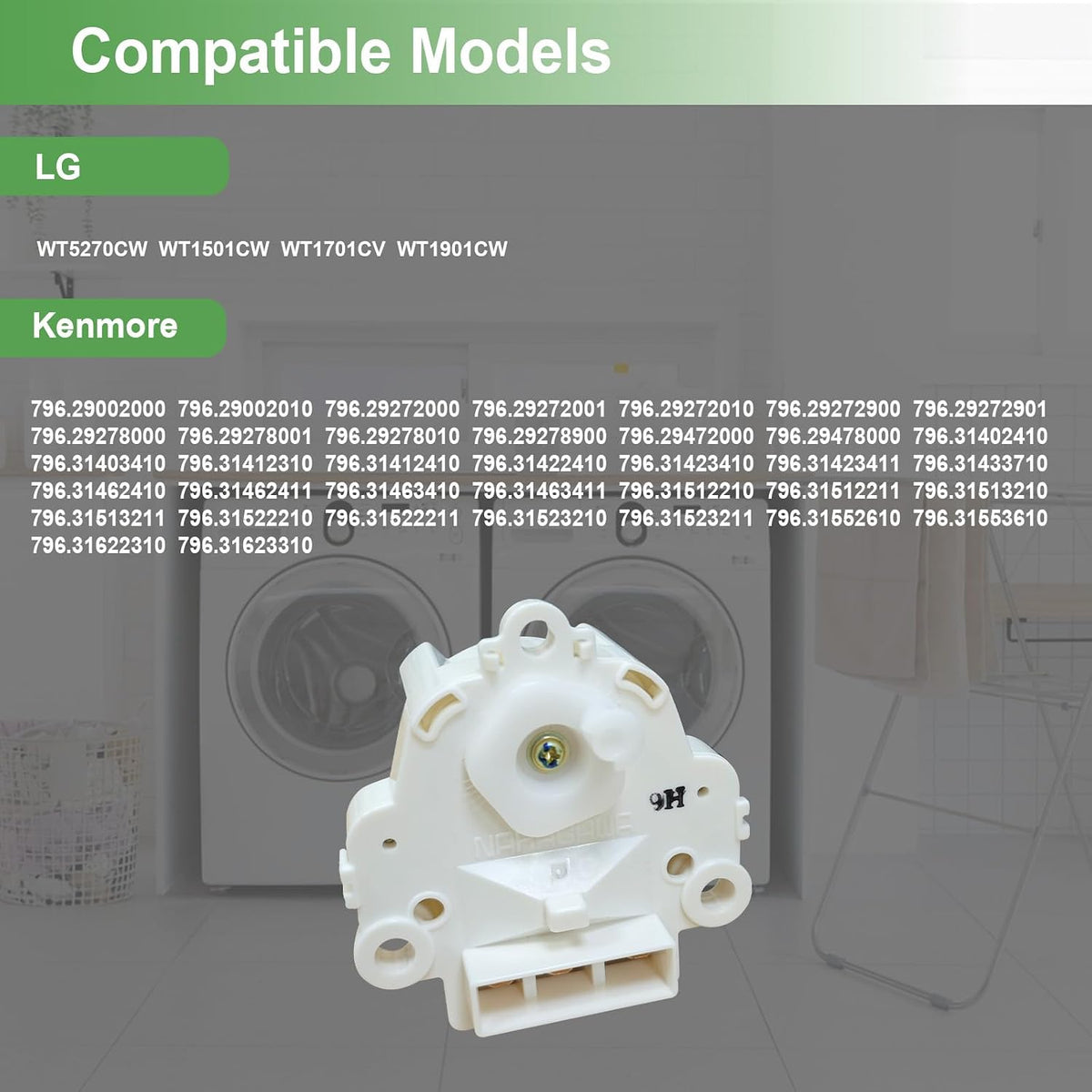 4681EA1009H 4681EA1009C Washer Clutch Motor Compatible with LG Kenmore