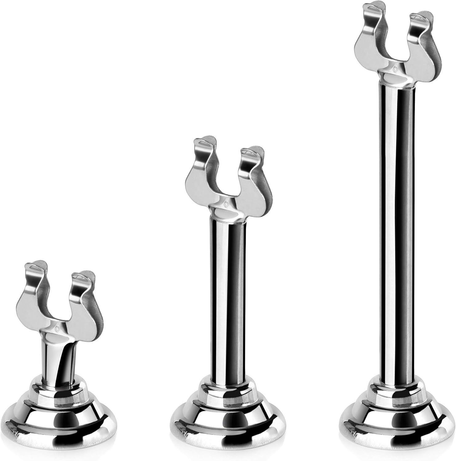 Triton Harp Clip Style Place Card / Table Number Holder, 1.5 Inch, Silver, Set of 12