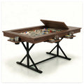 Board Game Table with Mat & Removable Top Panels for 4-6 Players