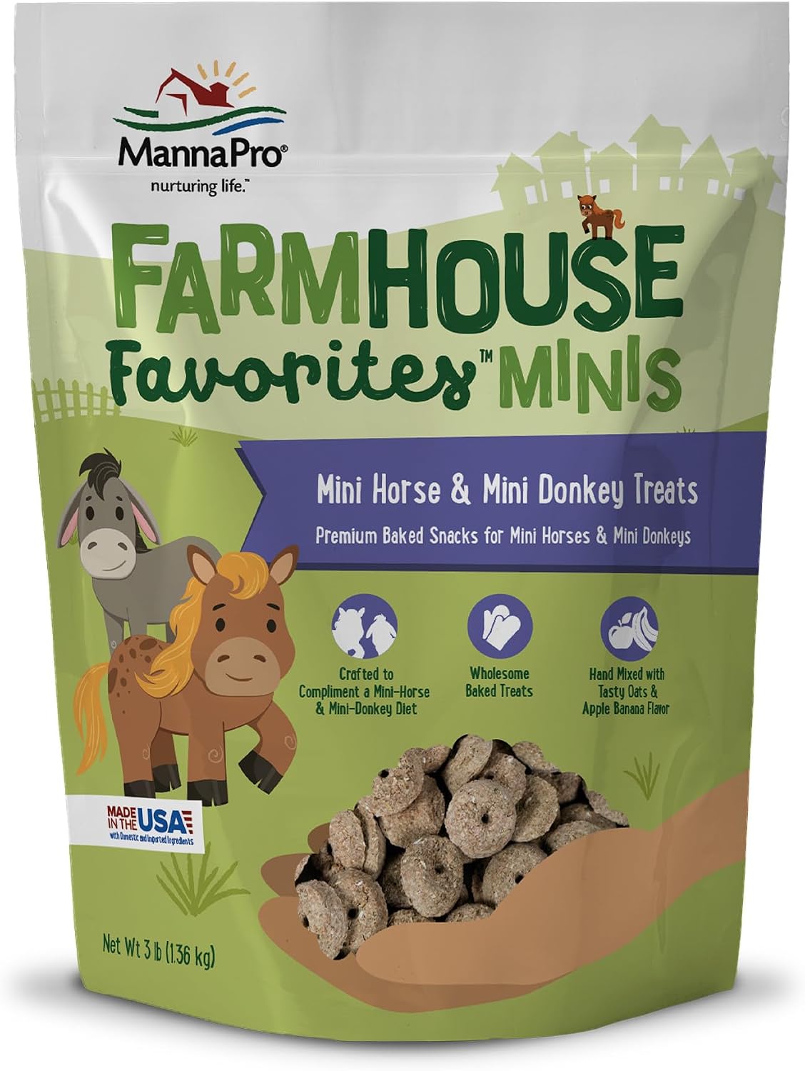 Farmhouse Favorites Mini Horse & Donkey Treats, 3 lb Bag