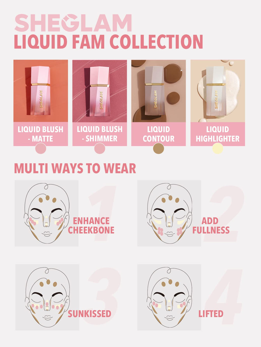 Color Bloom Dayglow Liquid Blush Makeup for Cheeks Shimmer Finish - Devoted