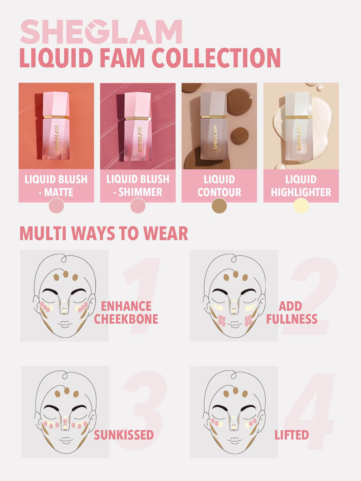 Color Bloom Dayglow Liquid Blush Makeup for Cheeks Shimmer Finish - Devoted