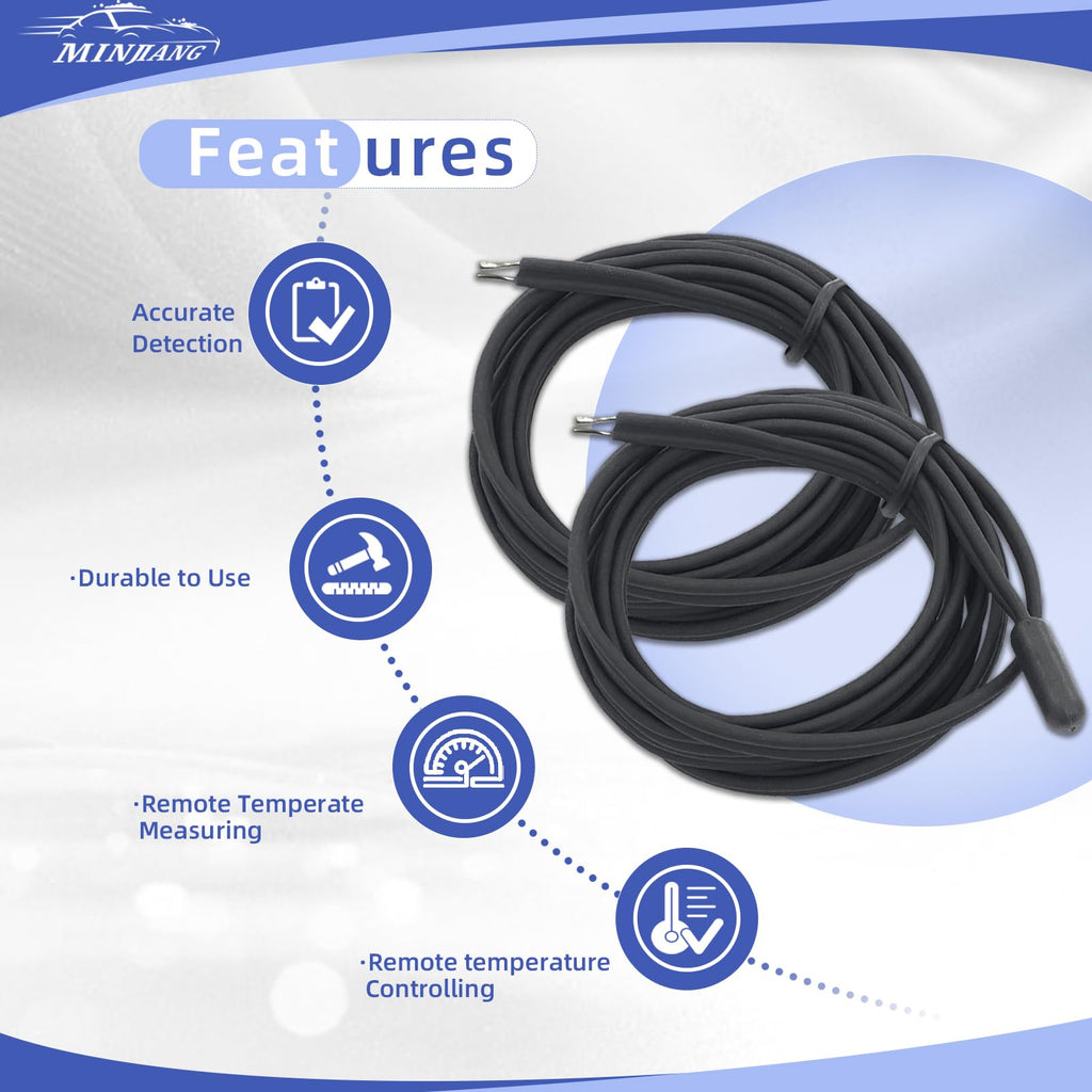2PCS NTC Temperature Sensor Probe Fit for Dixell XR Series Controllers
