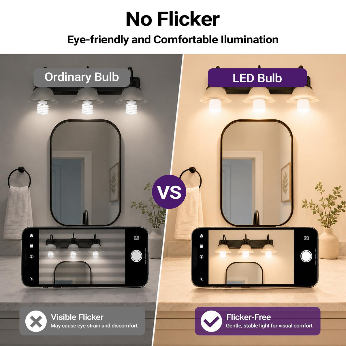 2.99" GU24 LED Puck Light Bulb 2 Prong, 10W 1000LM 5000K Cool White, 2 Pack