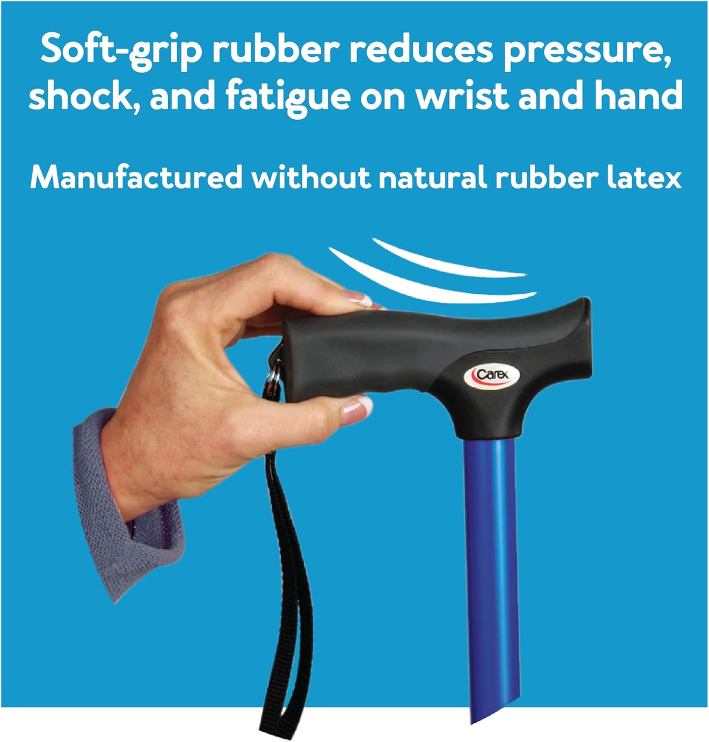 Health Brands FGA52000 Black Soft Grip Derby Cane