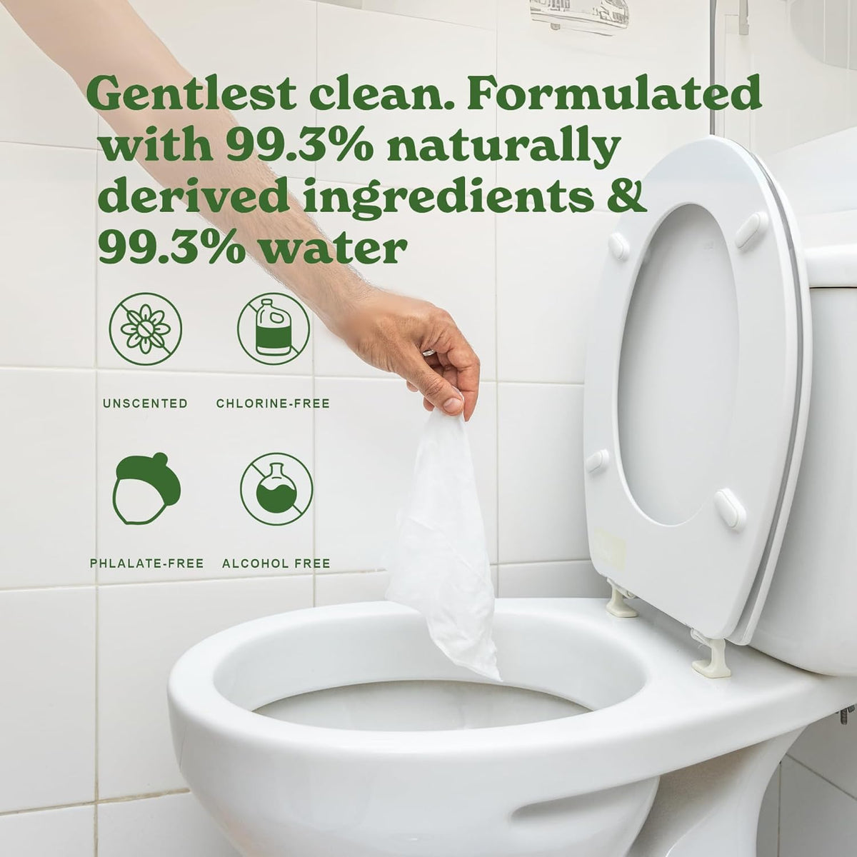 Tree Free Flushable Wipes, Septic Safe, 180 Wipes