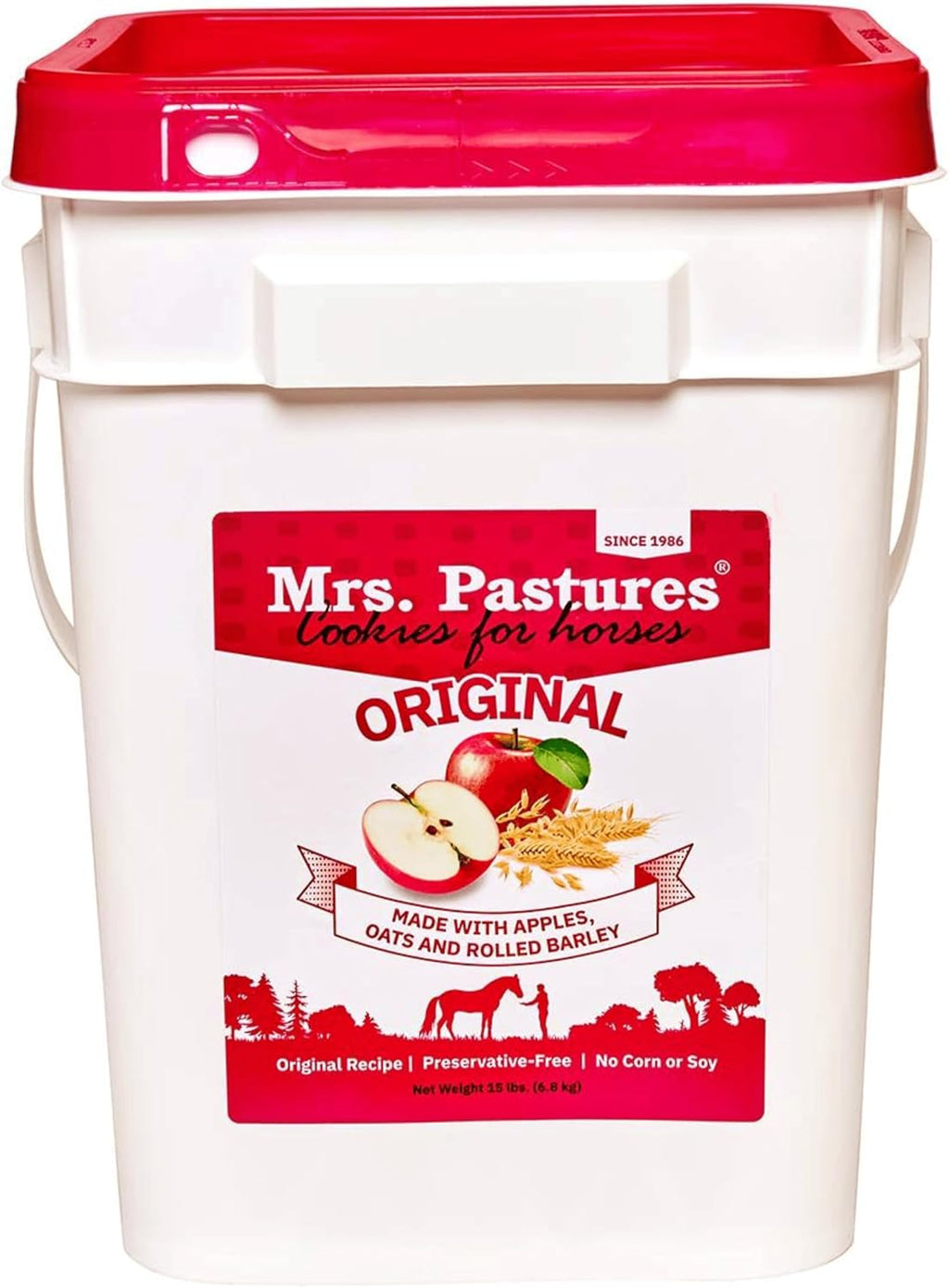 Mrs Pastures Cookies and Treats for Horses - Premium Horse Treats - Made with Apples, Oats, and Rolled Barley