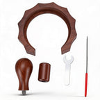 Pomya Wood Steam Lever Handle Grouphead Ring Replacement for Coffee Machine