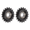 uxcell 2pcs ANSI #25 / DIN(ISO)04C Roller Chain Idler Sprocket 10mm Bore