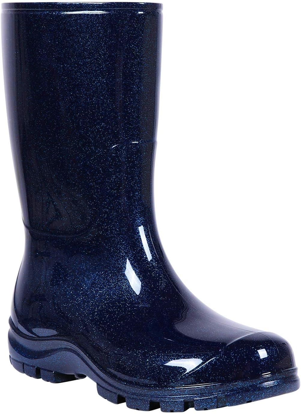 Women's Mid Calf Rain Boots Printed Waterproof Rubber Boots Short Garden Shoes