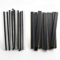22pcs 2.54mm Male & Female Pin Header Connector, 40Pin, Black, PCB Board Pin Header