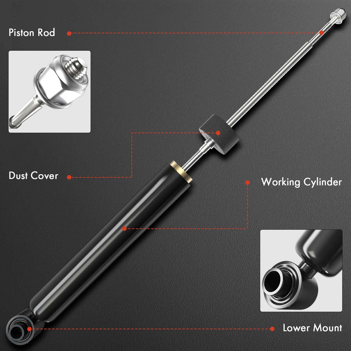 A-Premium Rear Shock Absorber Compatible with Toyota