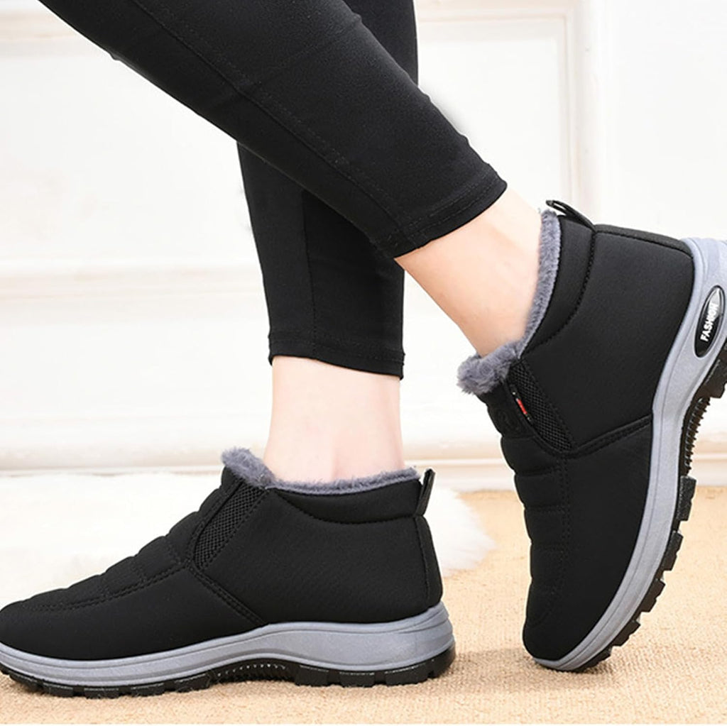 Snow Boots for Women Winter Warm Sheepskin-lined Waterproof Non Slip Orthopedic Shoes Ankle Sneakers with Arch