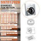663-C/688-C 50CFM Fan, S97012029 Motor Assembly for Nutone Broan Bathroom Exhaust Fan 663/688, 663-E/688-E, 663-B/688-B, 663-A/688-A, 670, 671-A, 689-A/B/C/D, Bathroom Fan Motor Replacement 97012029.